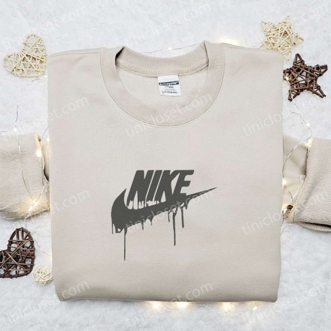 Premium Nike X Vintage Melt Embroidered Sweatshirt – Unique Nike Inspired Shirt Perfect Gift