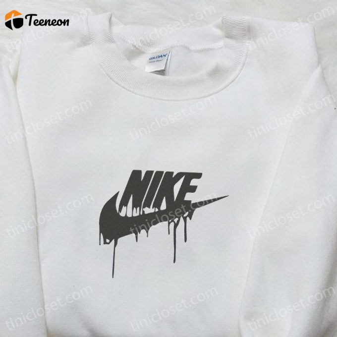 Premium Nike X Vintage Melt Embroidered Sweatshirt – Unique Nike Inspired Shirt Perfect Gift