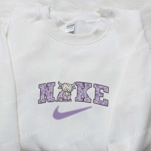 Nike x Violet Cow Embroidered Sweatshirt: Animal Embroidered Shirt Perfect Gift for Every Occasion