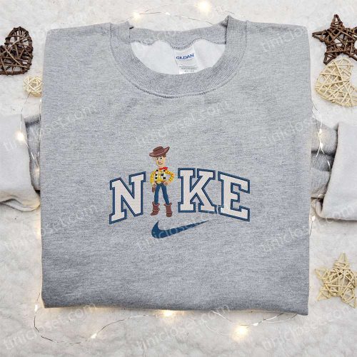 Disney Characters Embroidered Sweatshirt & T-shirt: Nike x Woody Cartoon Collection – Perfect Family Gift Ideas