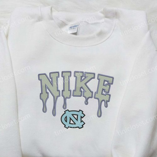 North Carolina x Nike Embroidered Shirt – Custom Map D Gift for Men Women for Stylish Comfort