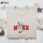 Disney x Nike Olaf Christmas Light Embroidered Sweatshirt: Perfect Disney Characters Movie Merry Christmas Shirt B Gift for Men Women Gift Idea