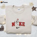 Disney x Nike Olaf Christmas Embroidered Sweatshirt: F Gift for Men Women Characters Movie Merry Christmas Shirt Perfect Gift Idea