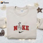 Disney x Nike Olaf with Flower Embroidered Sweatshirt – F Gift for Men Women Disney Characters Movie Merry Christmas Shirt Perfect Gift Idea