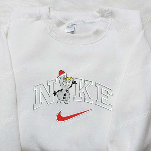 Olaf x Nike Embroidered Sweatshirt: Unique Nike-Inspired Shirt Perfect Christmas Gift Idea