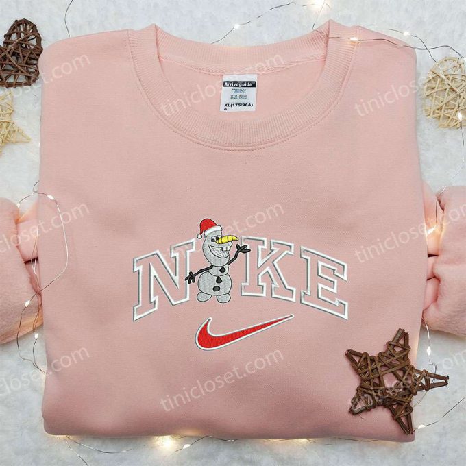 Olaf X Nike Embroidered Sweatshirt: Unique Nike-Inspired Shirt Perfect Christmas Gift Idea