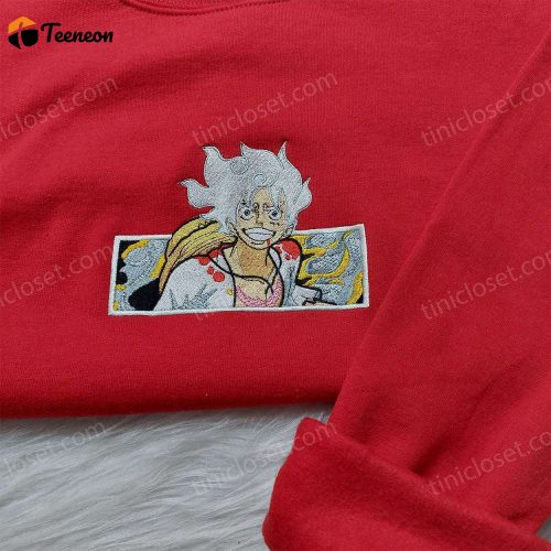 Anime Embroidered Shirt Hoodie & Sweatshirt: One Piece Luffy D Gift for Men Women for Anime Fans