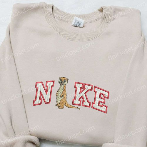 Otter x Nike Embroidered Hoodie: Animal D Gift for Men Women Perfect Birthday Gift