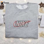 Stylish Nike Embroidered Apparel: Outline Shirt Inspired Hoodie & Custom T-Shirt