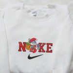 Papa Grumpy Smurf x Nike Embroidered Sweatshirt: F Gift for Men Women Merry Christmas Shirt Ideal Gift for Xmas