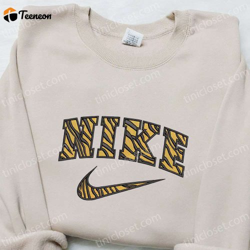 Pattern Tigger x Nike Embroidered Sweatshirt: Nike Inspired Hoodie Perfect Birthday Gift Idea