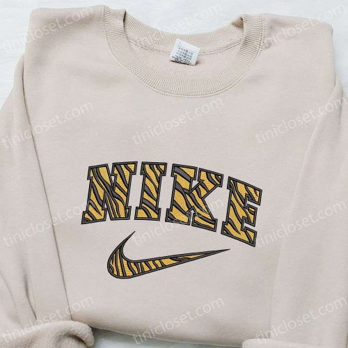 Pattern Tigger x Nike Embroidered Sweatshirt: Nike Inspired Hoodie Perfect Birthday Gift Idea