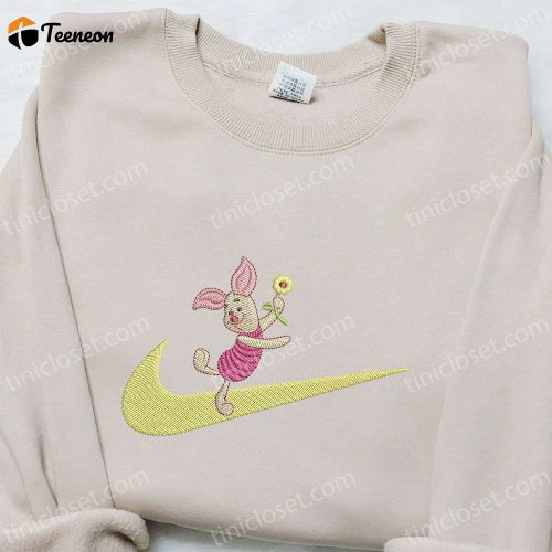 Disney Piglet Cartoon x Swoosh Hoodie & Characters Shirt: B Gift for Men Women Family Gift Ideas