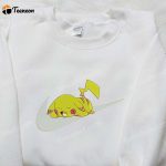 Pikachu Sleep x Nike Swoosh Embroidered Sweatshirt: Pokemon & Nike Inspired Shirt