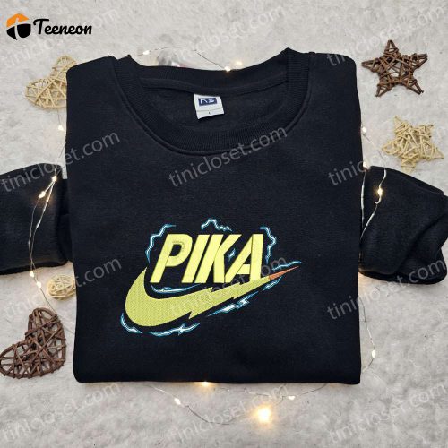 Pikachu x Nike Anime Embroidered Sweatshirt – Pokemon & Nike Inspired Shirt