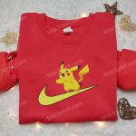 Pikachu x Nike Anime Embroidered Hoodie & Pokemon Nike Inspired Embroidered Shirts