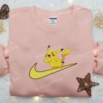 Pikachu x Nike Anime Embroidered Hoodie & Pokemon Nike Inspired Embroidered Shirts