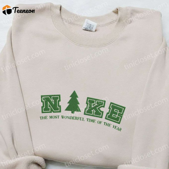 Pine Tree X Nike Embroidered Hoodie: Customized &Amp;Amp; B Gift For Men Women Gift Idea For Family