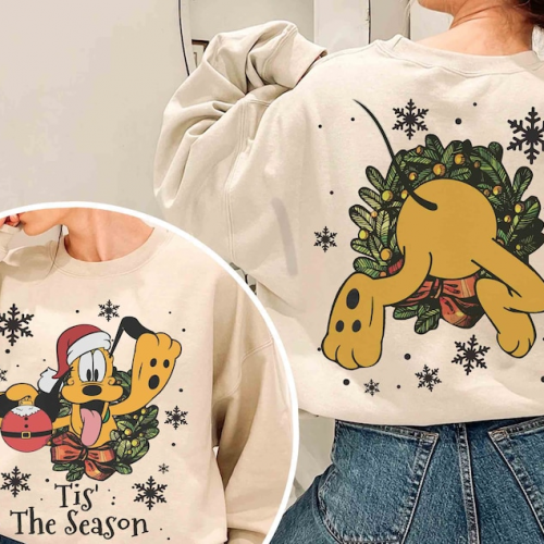 Get Festive with Pluto Dog Tis’ The Season Christmas Shirt – Perfect Holiday Gift!