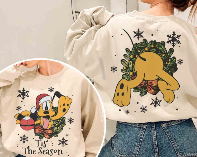 Get Festive With Pluto Dog Tis’ The Season Christmas Shirt – Perfect Holiday Gift!