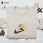 Portgas D Ace x Swoosh Embroidered Sweatshirt: B Gift for Men Women Anime Shirt Perfect Gift for All Occasions