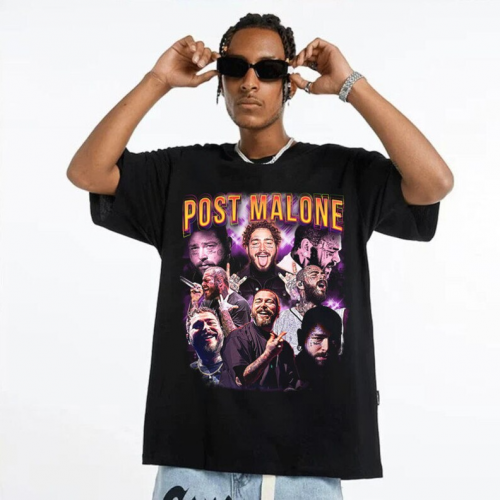 Rock Your Style with the Post Malone Rap Shirt – Unique Design for Music Lovers