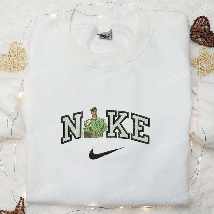 Prince Naveen X Nike Cartoon Embroidered Sweatshirt: Disney Characters Shirt – B Gift For Men Women Gift Ideas For Family