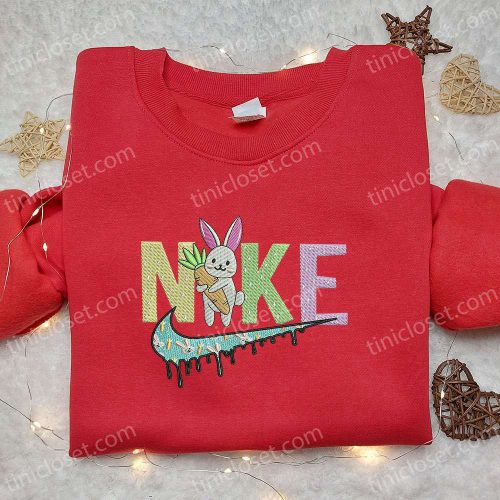 Rabbit Carrot x Nike Cartoon Embroidered Shirt & Hoodie – Custom Nike T-shirt Nike Inspired Apparel