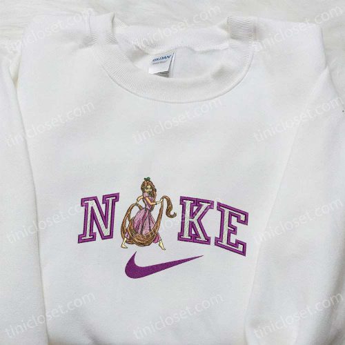 Rapunzel x Nike Cartoon Embroidered Shirt: Custom T-shirt Perfect Family Gift