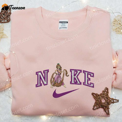 Rapunzel x Nike Cartoon Embroidered Shirt: Custom T-shirt Perfect Family Gift