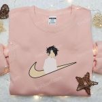 Ray x Nike Swoosh Anime Hoodie The Promised Neverland Embroidered Shirt Nike Inspired Tee