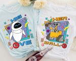 Get Nostalgic with Retro 90s Pixar Characters Wall-E and Eve T-Shirt