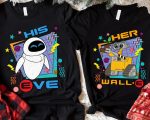 Get Nostalgic with Retro Wall-E and Eve T-shirt – 90s Pixar Characters Her Collection