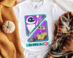 Retro Disney Pixar Wall-E Triangles & Eve Graphic T-Shirt – Fun & Nostalgic Design for Disney Fans