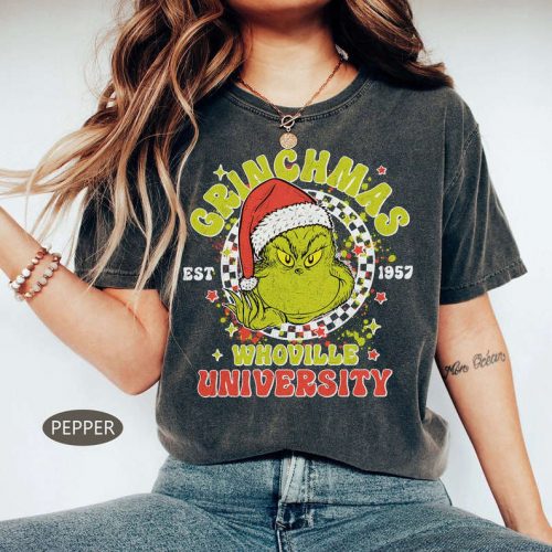 Spread Grinchmas Cheer with our Retro Printed Shirt – Limited Edition Festive Design!