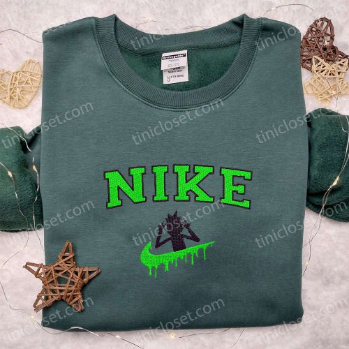 Rick Sanchez x Nike Cartoon Sweatshirt: Rick and Morty Embroidered Shirt – B Gift for Men Women Family Gift Ideas