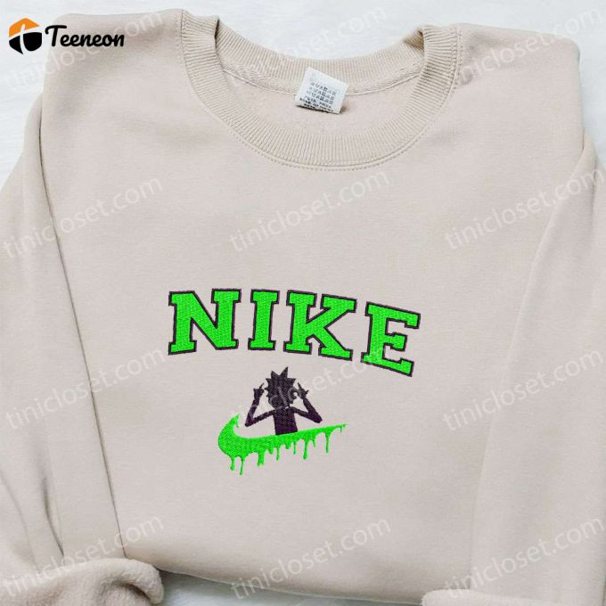 Rick Sanchez X Nike Cartoon Sweatshirt: Rick And Morty Embroidered Shirt – B Gift For Men Women Family Gift Ideas