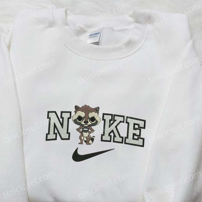 Rocket Racoon X Nike Movie Embroidered Sweatshirt: Marvel Universe Custom Hoodie