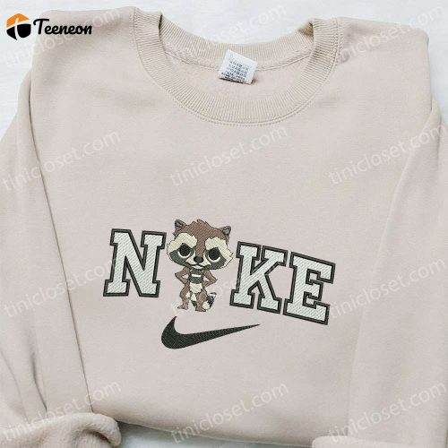 Rocket Racoon x Nike Movie Embroidered Sweatshirt: Marvel Universe Custom Hoodie