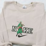 Roronoa Zoro x Nike Anime Embroidered Sweatshirt – One Piece & Nike Inspired Hoodie