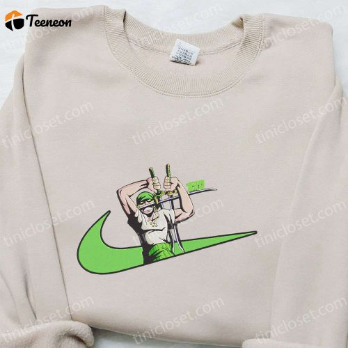 Swoosh x Ken Kaneki Embroidered Hoodie: Cool Anime Clothing for B Gift for Men Women Family Gift Ideas