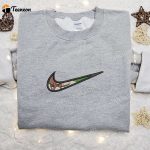 Roronoa Zoro x Swoosh Anime Embroidered Hoodie & Shirt: B Gift for Men Women Family Gift Ideas with One Piece D Gift for Men Women