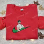 Roronoa Zoro x Swoosh Anime Embroidered Sweatshirt – One Piece Shirt & Custom T-shirt