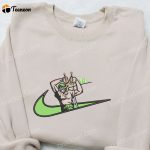 Roronoa Zoro x Swoosh Embroidered Sweatshirt: B Gift for Men Women One Piece Shirt Perfect Family Gift