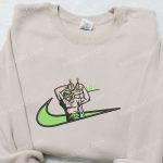 Roronoa Zoro x Swoosh Embroidered Sweatshirt: B Gift for Men Women One Piece Shirt Perfect Family Gift