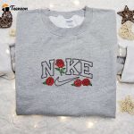 Rose Flower x Nike Embroidered Sweatshirt – Nike Inspired Shirt Perfect Family Gift