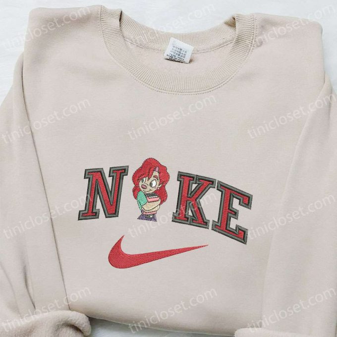 Roxanne X Nike Cartoon Embroidered Shirt Disney Characters Sweatshirt Nike Inspired Hoodie