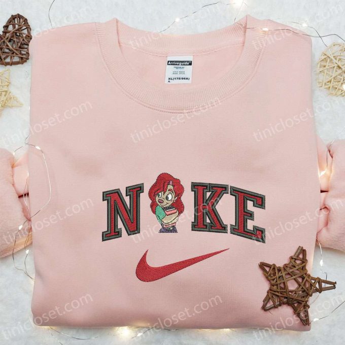 Roxanne X Nike Cartoon Embroidered Shirt Disney Characters Sweatshirt Nike Inspired Hoodie