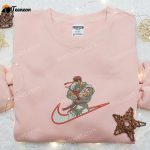 Ryu x Swoosh Embroidered Hoodie & Street Fighter Shirt: B Gift for Men Women Family Gift Ideas