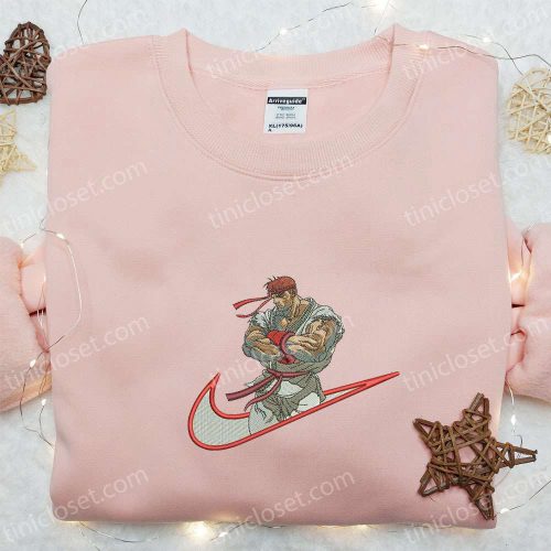 Ryu x Swoosh Game & Street Fighter Embroidered Sweatshirts – Nike Inspired Hoodie